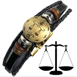 Libra ♎️ Zodiac Leather Bracelet
